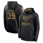 BIPIHUC J.Jaguars #39 Cam Little Player Black Salute to Service Hoodies Limited Game Stitched Jerseys