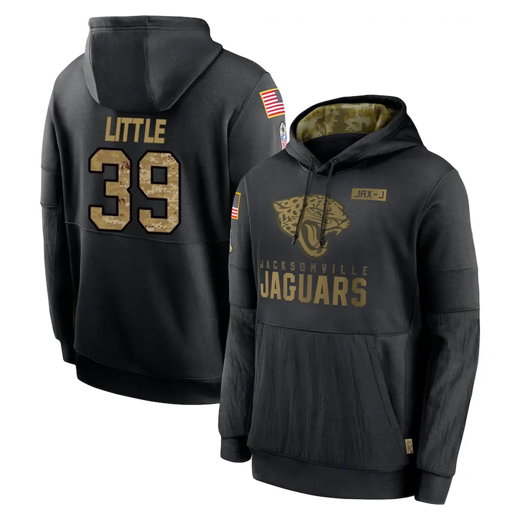 BIPIHUC J.Jaguars #39 Cam Little Player Black Salute to Service Hoodies Limited Game Stitched Jerseys