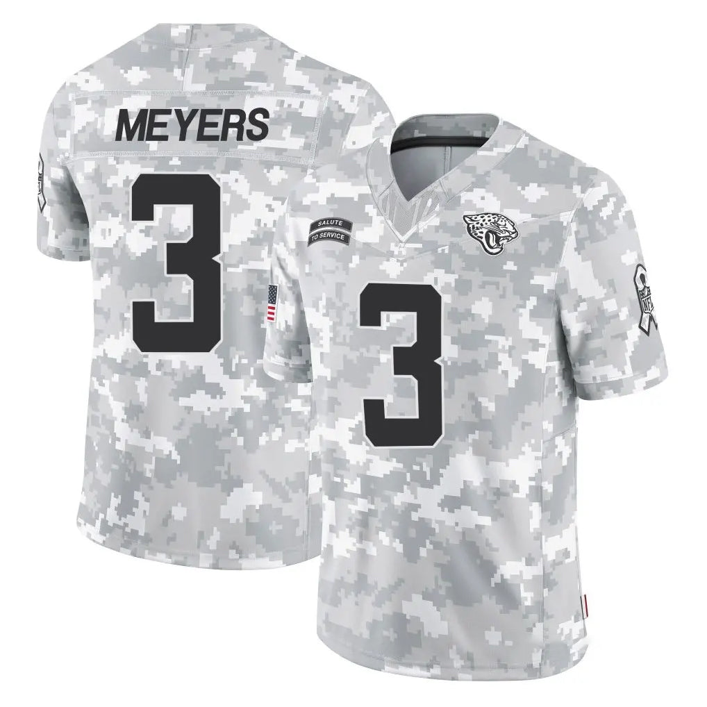 BIPIHUC J.Jaguars #3 Jakobi Meyers Player Arctic Camo Salute To Service Limited Game Stitched Jerseys