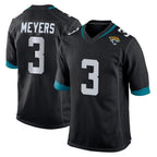 BIPIHUC J.Jaguars #3 Jakobi Meyers Player Black Home Game Stitched Jerseys