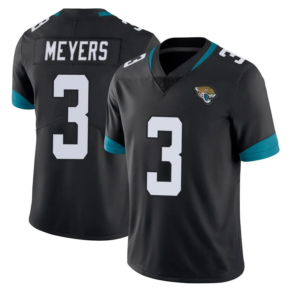 BIPIHUC J.Jaguars #3 Jakobi Meyers Player Black Vapor Untouchable Limited Home Game Stitched Jerseys