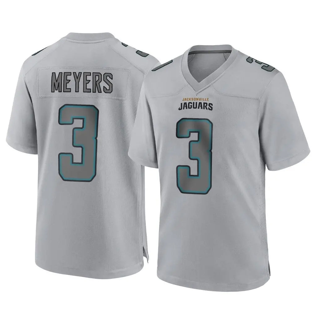 BIPIHUC J.Jaguars #3 Jakobi Meyers Player Gray Atmosphere Fashion Home Game Stitched Jerseys