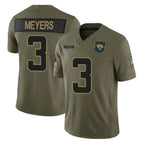BIPIHUC J.Jaguars #3 Jakobi Meyers Player Olive 2025 Salute To Service Limited Game Stitched Jerseys