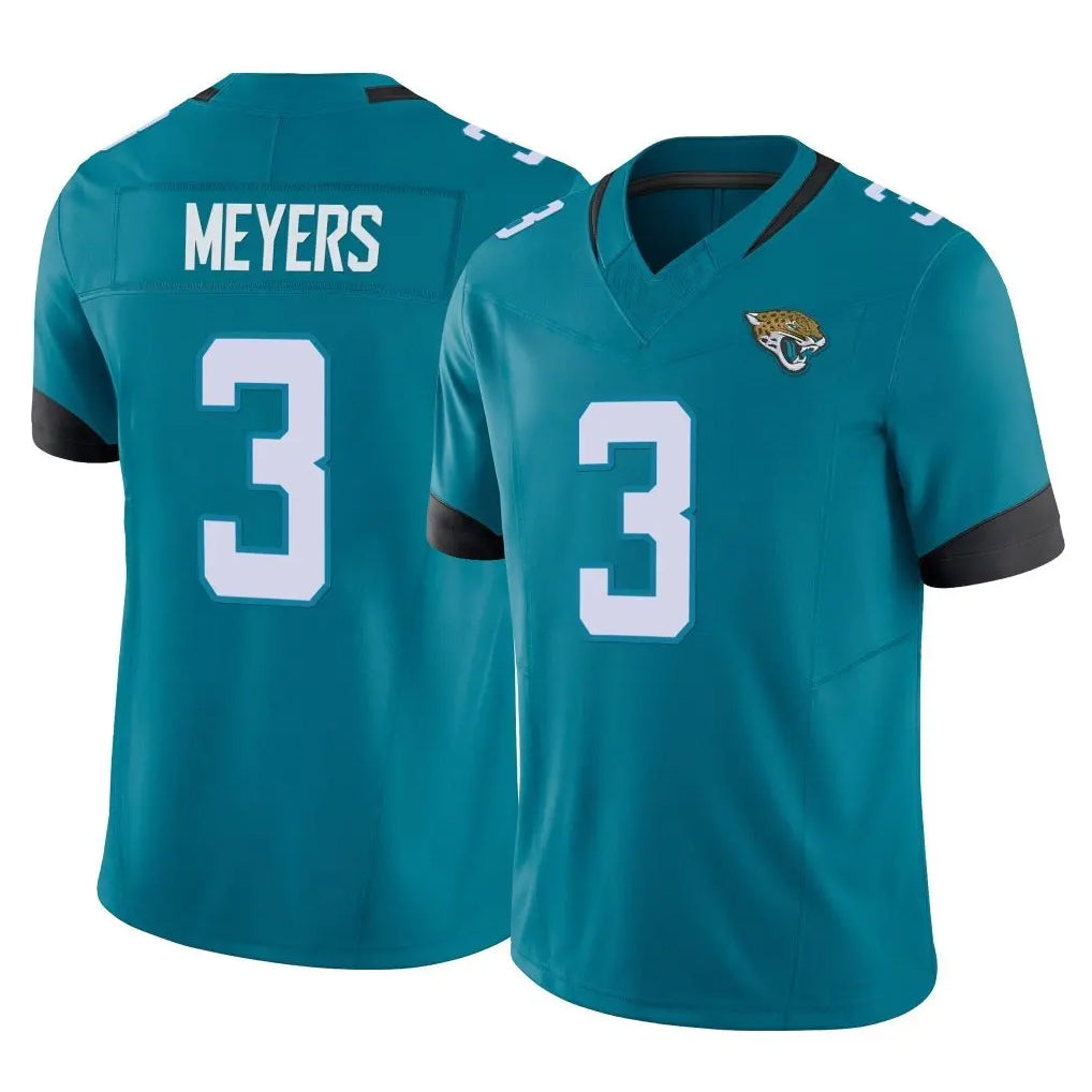 BIPIHUC J.Jaguars #3 Jakobi Meyers Player Teal Vapor F.U.S.E. Limited Home Game Stitched Jerseys