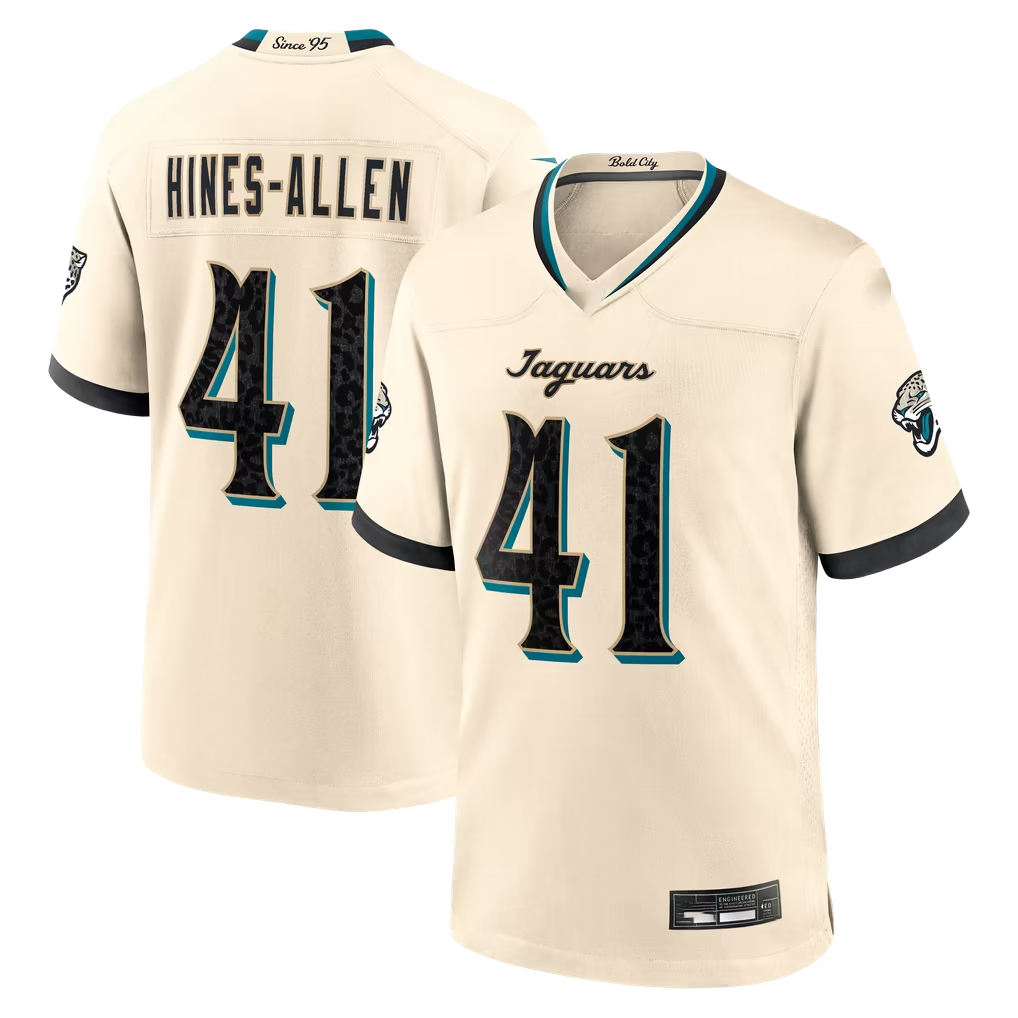 BIPIHUC J.Jaguars #41 Josh Hines-Allen Natural 2026 Rivalries Collection Game Stitched Jerseys