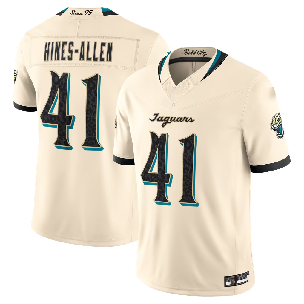 BIPIHUC J.Jaguars #41 Josh Hines-Allen Natural 2026 Rivalries Collection Limited Stitched Jerseys