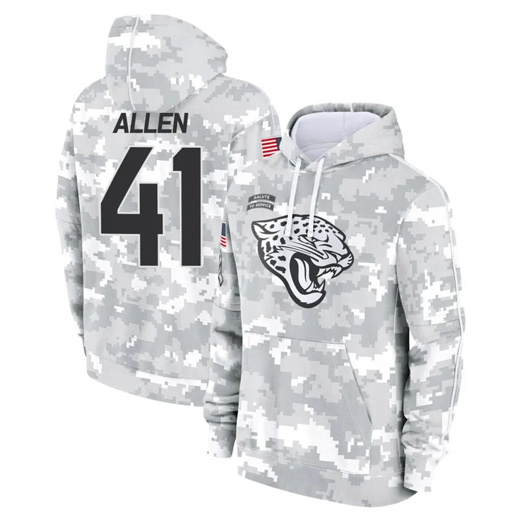 BIPIHUC J.Jaguars #41 Josh Hines-Allen Player Arctic Camo Salute to Service Hoodies Limited Game Stitched Jerseys