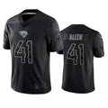 BIPIHUC J.Jaguars #41 Josh Hines-Allen Player Black RFLCTV Limited Football Jerseys
