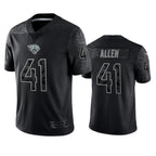 BIPIHUC J.Jaguars #41 Josh Hines-Allen Player Black RFLCTV Limited Football Jerseys