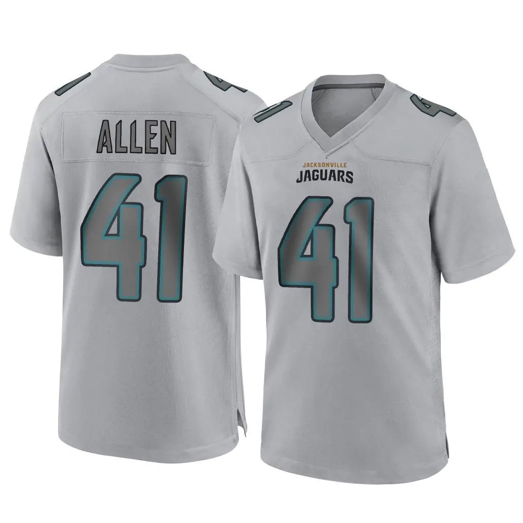 BIPIHUC J.Jaguars #41 Josh Hines-Allen Player Gray Atmosphere Fashion Home Game Stitched Jerseys