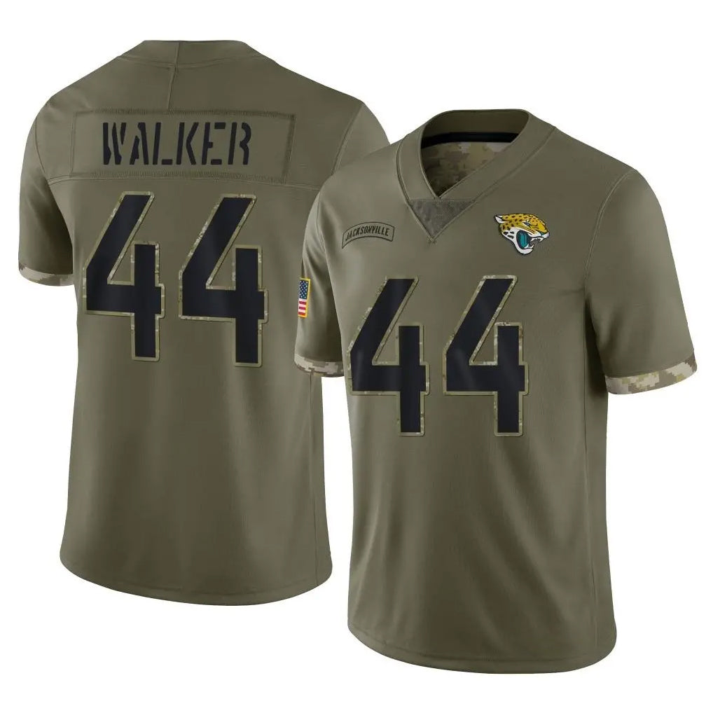 BIPIHUC J.Jaguars #44 Travon Walker Player Olive Salute To Service Limited Stitched Jerseys