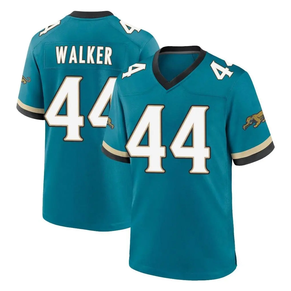 BIPIHUC J.Jaguars #44 Travon Walker Player Teal Prowler Throwback Limited Home Game Stitched Jerseys
