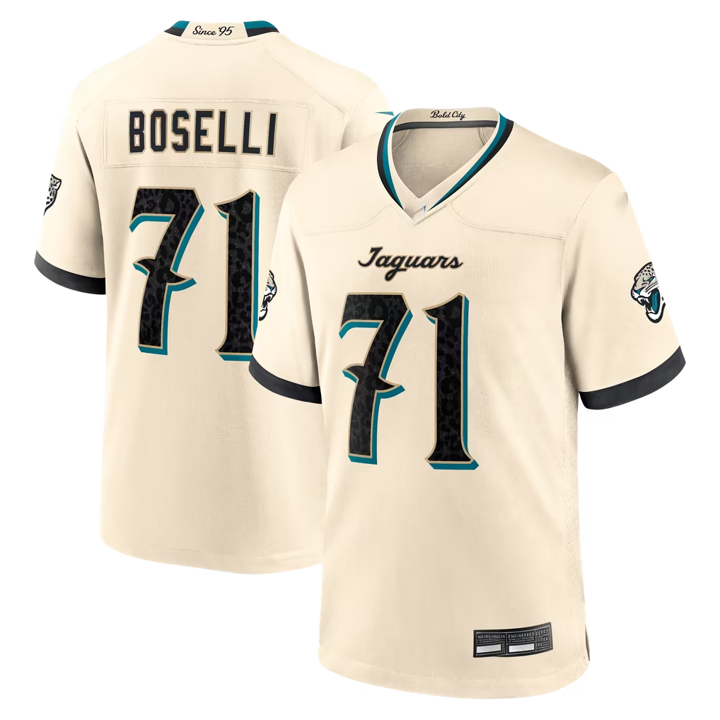 BIPIHUC J.Jaguars #71 Tony Boselli Natural 2026 Rivalries Collection Game Stitched Jerseys