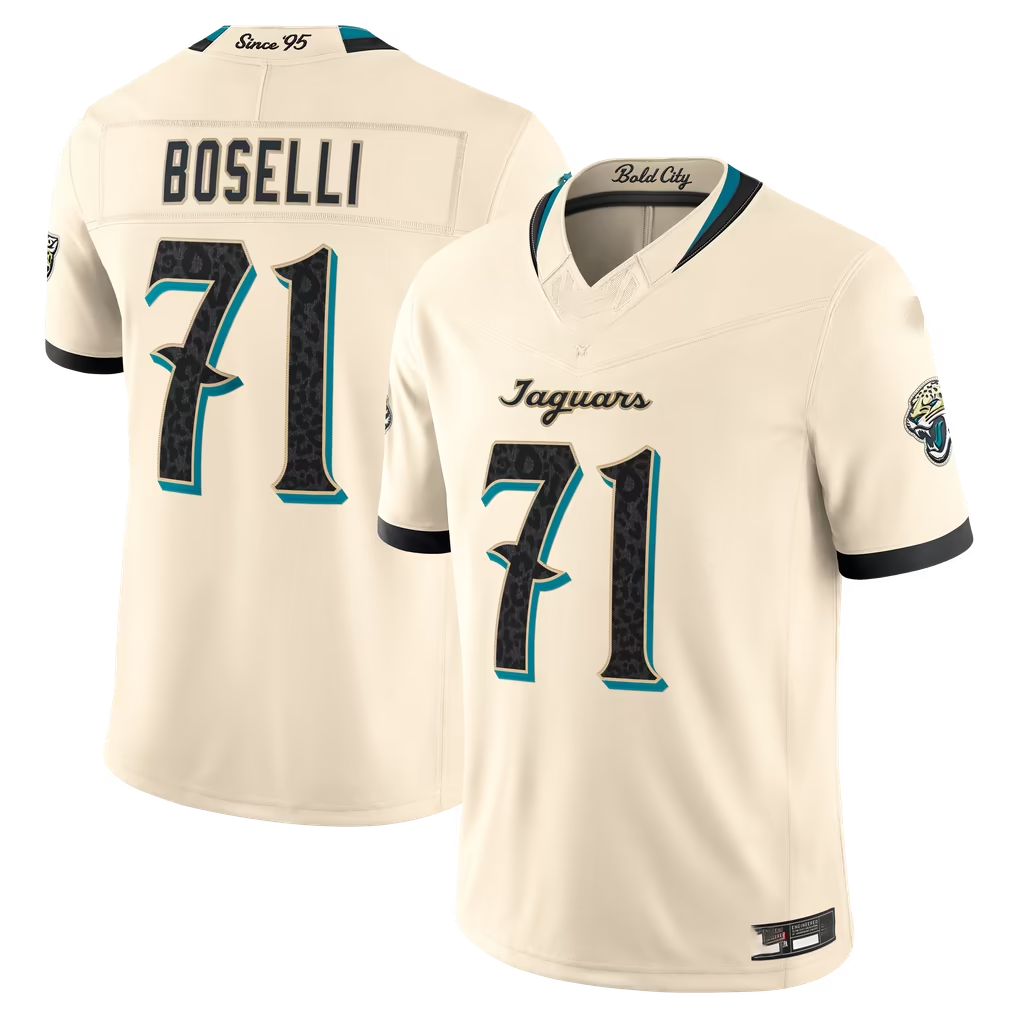 BIPIHUC J.Jaguars #71 Tony Boselli Natural 2026 Rivalries Collection Limited Stitched Jerseys