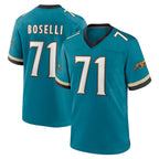 BIPIHUC J.Jaguars #71 Tony Boselli?Player Teal Prowler Throwback Limited Home Game Stitched Jerseys