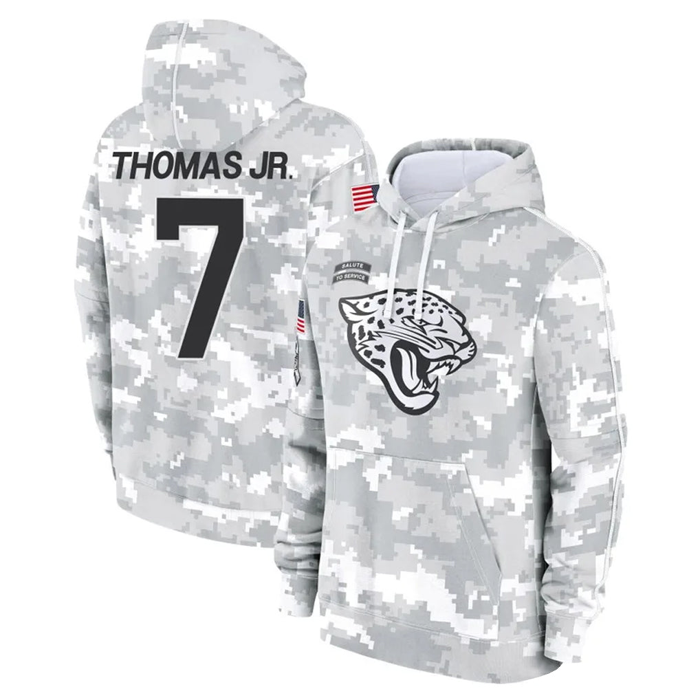 BIPIHUC J.Jaguars #7 Brian Thomas Jr. Player Arctic Camo Salute to Service Hoodies Limited Game Stitched Jerseys