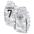 BIPIHUC J.Jaguars #7 Brian Thomas Jr. Player Arctic Camo Salute to Service Hoodies Limited Game Stitched Jerseys