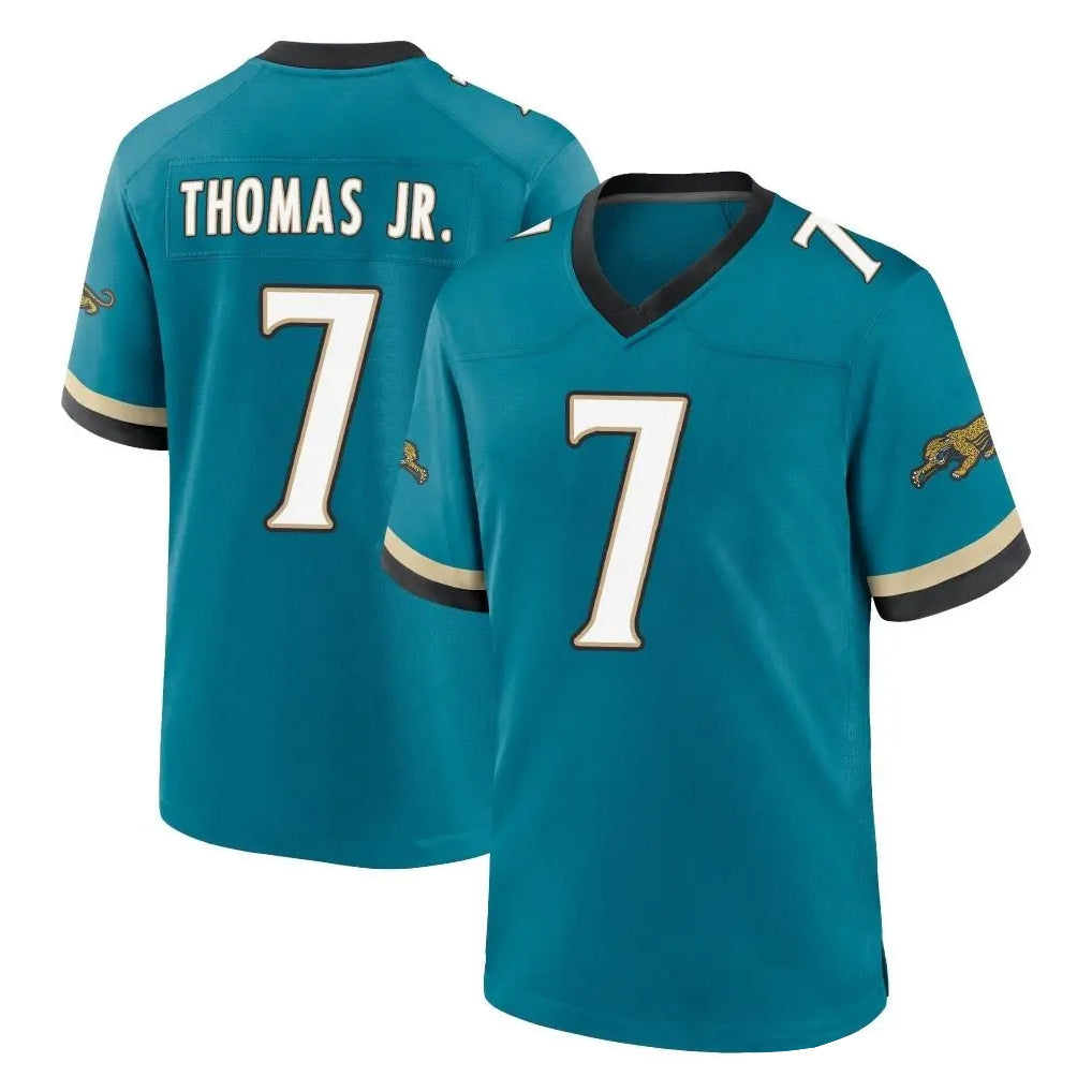 BIPIHUC J.Jaguars #7 Brian Thomas Jr. Player Teal Prowler Throwback Limited Home Game Stitched Jerseys