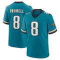BIPIHUC J.Jaguars #8 Mark Brunell?Player Teal Prowler Throwback Limited Home Game Stitched Jerseys