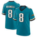 BIPIHUC J.Jaguars #8 Mark Brunell?Player Teal Prowler Throwback Limited Home Game Stitched Jerseys
