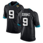 BIPIHUC J.Jaguars #9 Logan Cooke Player Black Home Game Stitched Jerseys