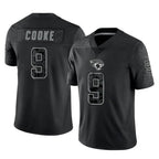 BIPIHUC J.Jaguars #9 Logan Cooke Player Black Reflective Limited Game Stitched Jerseys