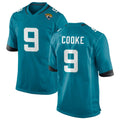 BIPIHUC J.Jaguars #9 Logan Cooke Player Teal Home Game Stitched Jerseys