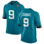 BIPIHUC J.Jaguars #9 Logan Cooke Player Teal Home Game Stitched Jerseys