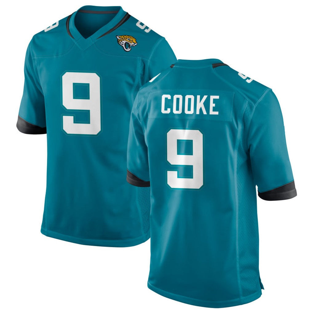 BIPIHUC J.Jaguars #9 Logan Cooke Player Teal Home Game Stitched Jerseys
