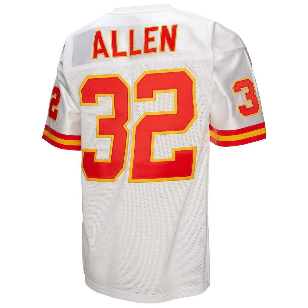 BIPIHUC KC.Chiefs 1994 #32 Marcus Allen Mitchell & Ness White Authentic Throwback Retired Player Jersey