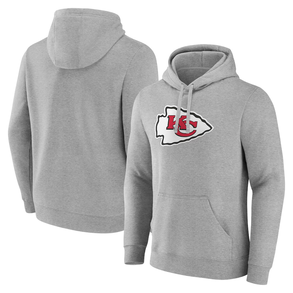 BIPIHUC KC.Chiefs Gray Pullover Hoodies Limited Blank Player Stitched Jerseys