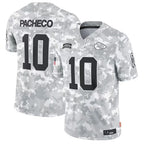 BIPIHUC KC.Chiefs #10 Isiah Pacheco Player Arctic Camo Salute to Service Limited Stitched Jerseys