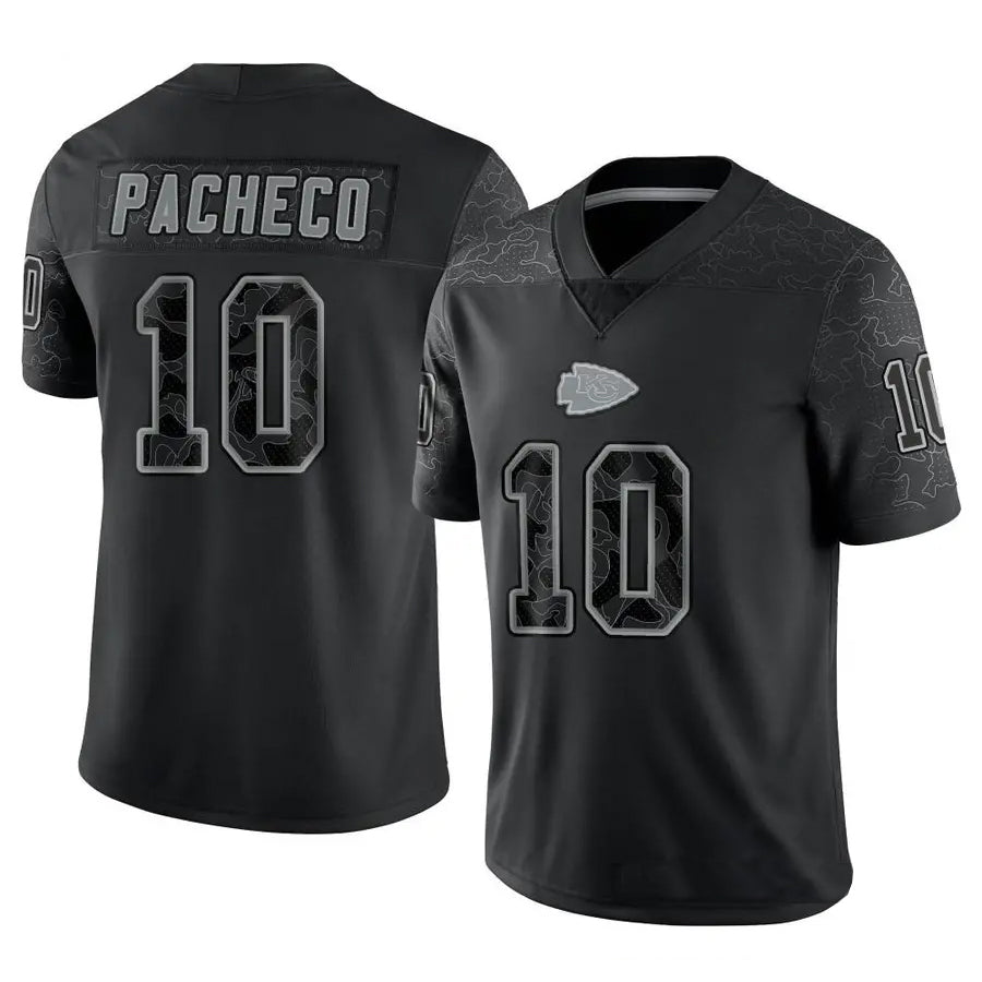 BIPIHUC KC.Chiefs #10 Isiah Pacheco Player Black RFLCTV Limited Stitched Jerseys