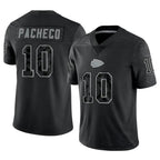 BIPIHUC KC.Chiefs #10 Isiah Pacheco Player Black RFLCTV Limited Stitched Jerseys