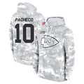BIPIHUC KC.Chiefs #10 Isiah Pacheco Player Salute to Service Hoodies Stitched Jerseys