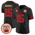 BIPIHUC KC.Chiefs #15 Patrick Mahomes Player Black Limited Vapor F.U.S.E. Home Game Stitched Jerseys