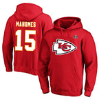 BIPIHUC KC.Chiefs #15 Patrick Mahomes Player Red Pullover Hoodies Stitched Jerseys