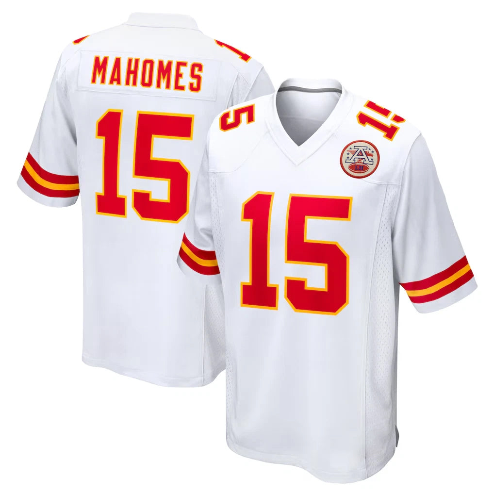 BIPIHUC KC.Chiefs #15 Patrick Mahomes Player White Home Game Stitched Jerseys