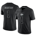 BIPIHUC KC.Chiefs #1 Xavier Worthy Player Black RFLCTV Limited Stitched Jerseys