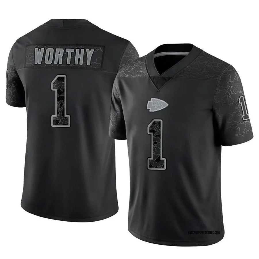 BIPIHUC KC.Chiefs #1 Xavier Worthy Player Black RFLCTV Limited Stitched Jerseys