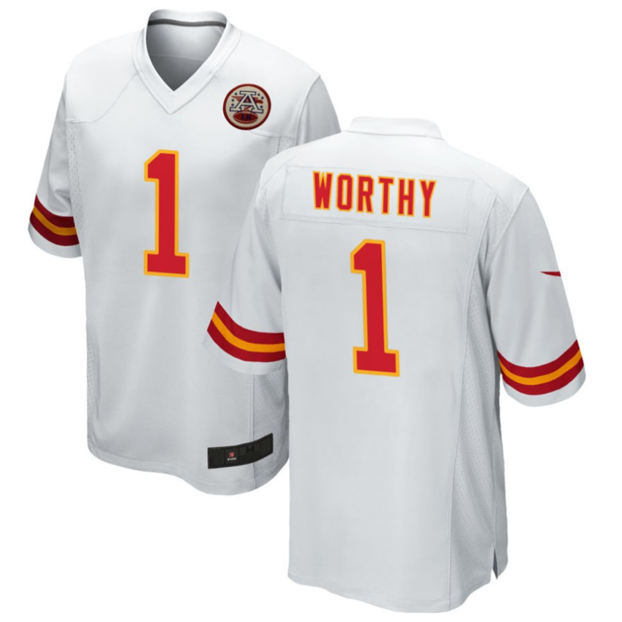 BIPIHUC KC.Chiefs #1 Xavier Worthy Player White Home Game Stitched Jerseys
