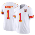 BIPIHUC KC.Chiefs #1 Xavier Worthy Player White Vapor F.U.S.E. Limited Stitched Jerseys