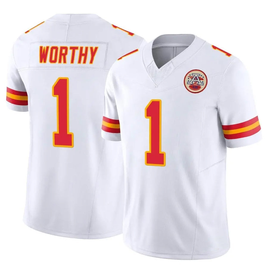 BIPIHUC KC.Chiefs #1 Xavier Worthy Player White Vapor F.U.S.E. Limited Stitched Jerseys