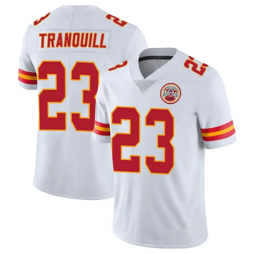 BIPIHUC KC.Chiefs #23 Drue Tranquill Player White Limited Vapor Untouchable Home Game Stitched Jerseys