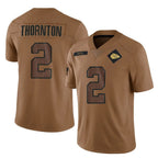 BIPIHUC KC.Chiefs #2 Tyquan Thornton Player Brown Salute To Service Limited Stitched Jerseys