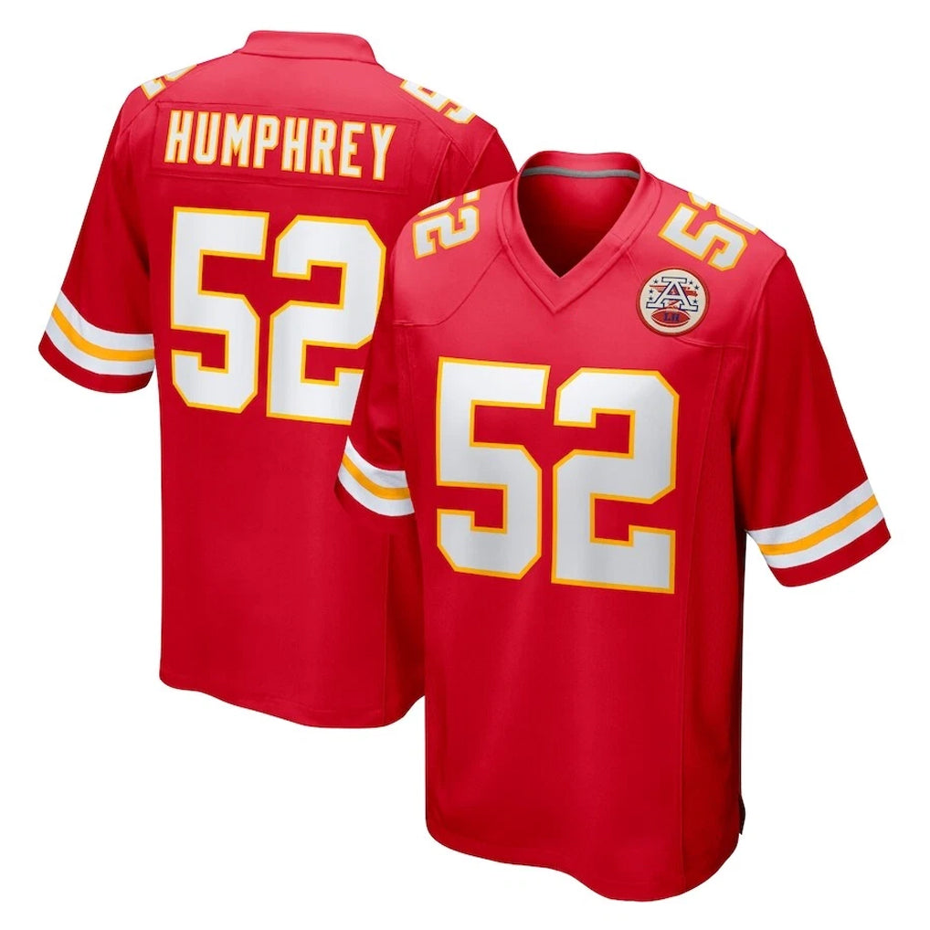 BIPIHUC KC.Chiefs #52 Creed Humphrey Player Red Home Game Stitched Jerseys