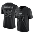 BIPIHUC KC.Chiefs #56 George Karlaftis Player Black Limited Reflective Game Stitched Jerseys