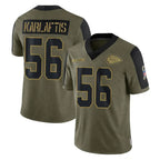 BIPIHUC KC.Chiefs #56 George Karlaftis Player Olive Salute To Service Limited Game Stitched Jerseys