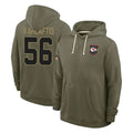BIPIHUC KC.Chiefs #56 George Karlaftis Player Olive Salute to Service Pullover Hoodies Limited Stitched Jerseys
