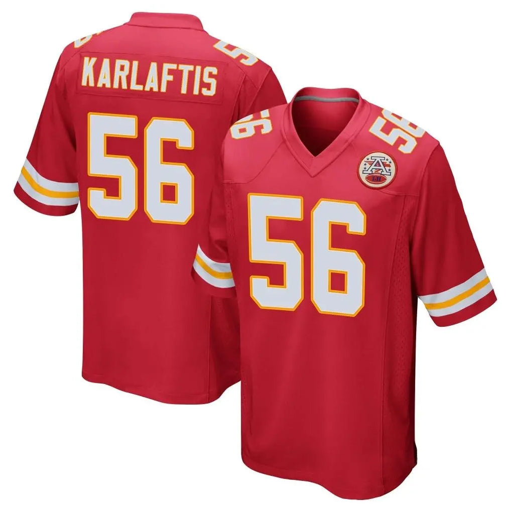 BIPIHUC KC.Chiefs #56 George Karlaftis Player Red Home Game Stitched Jerseys